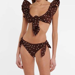 NEW WITH TAGS JOHANNA ORTIZ Rolling Hills polka-dot bikini top & bottom - Medium